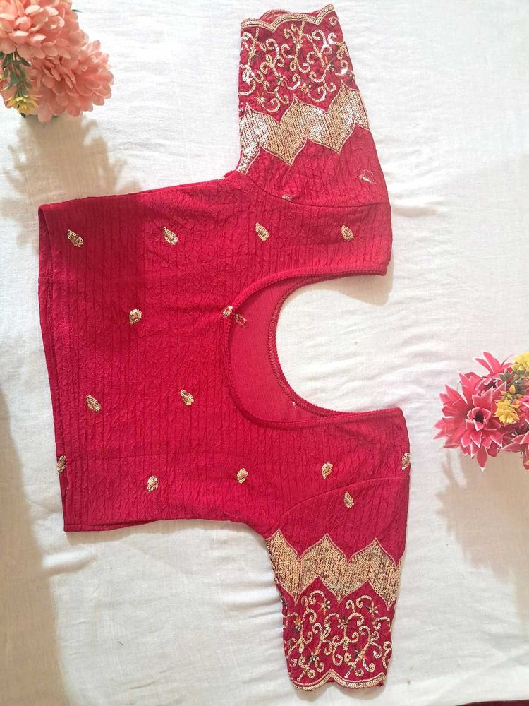 Stunning pink Embroidered Blouse