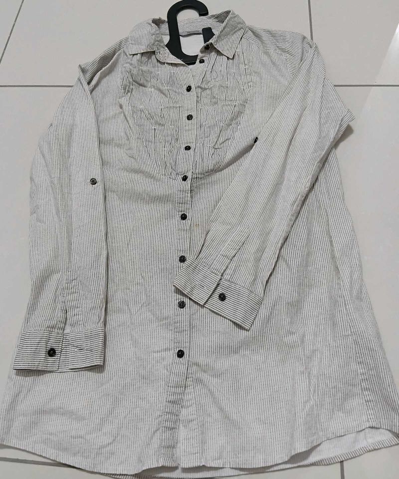 Classic Striped Button-Up Shirt