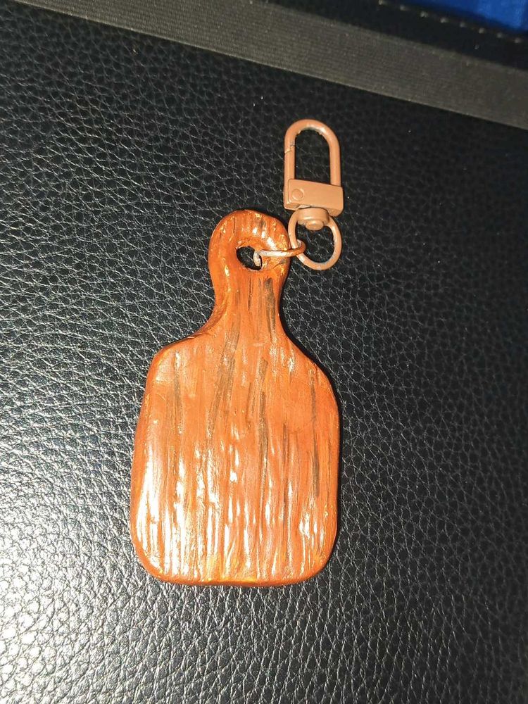 Wooden Cutting Board Keychain