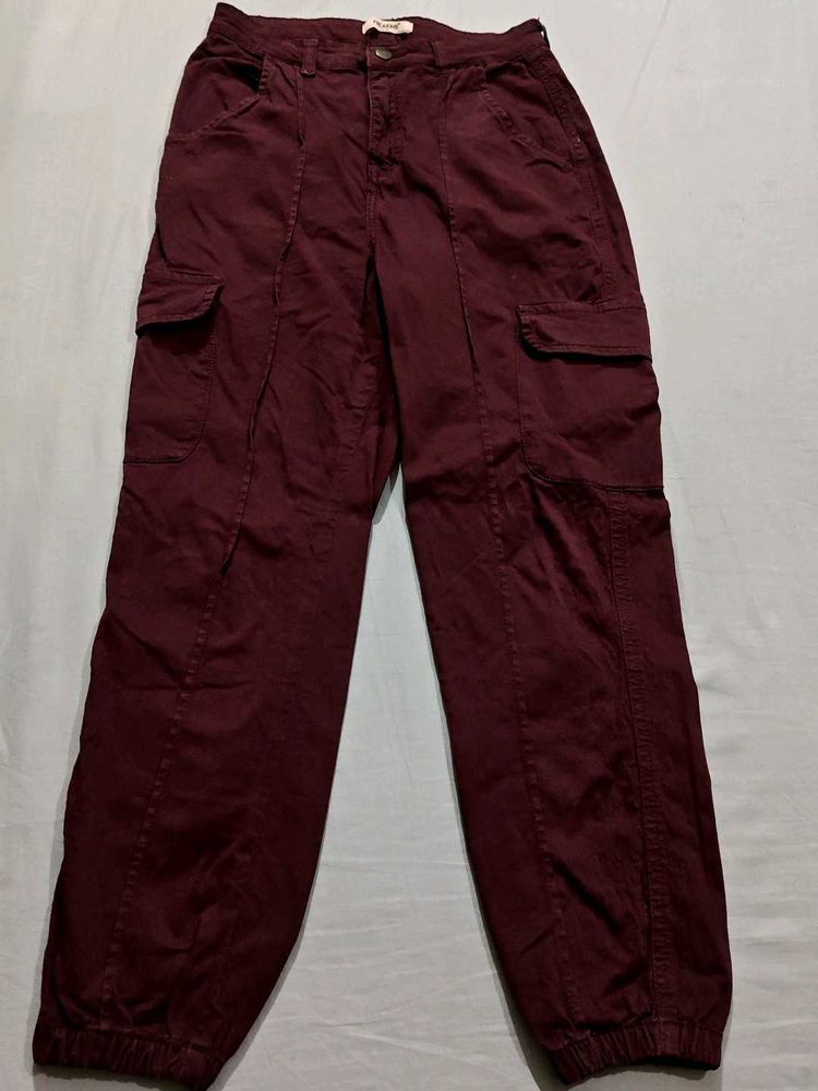 Burgundy Cargo Pants