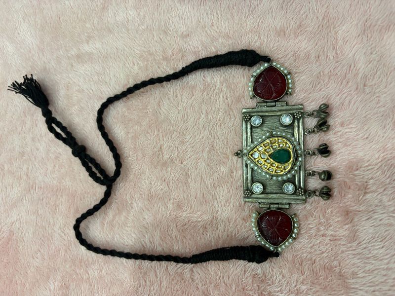 Elegant Oxidised Choker Necklace