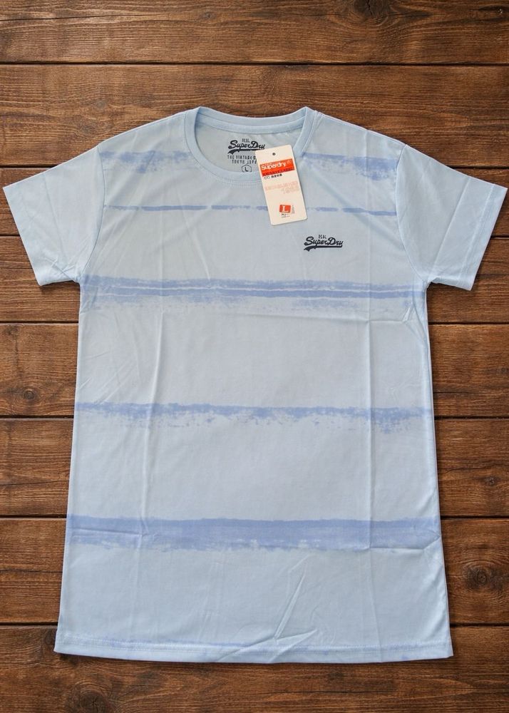Superdry Men's Blue Striped T-Shirt