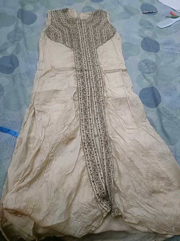 Cream Embroidery Kurta 4 Women In 32 Bust