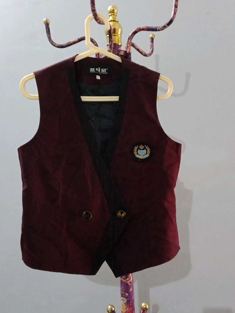 Stylish Maroon Vest Jacket