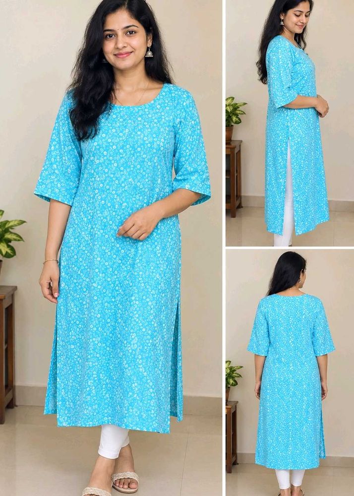 Stylish Blue Printed Kurta