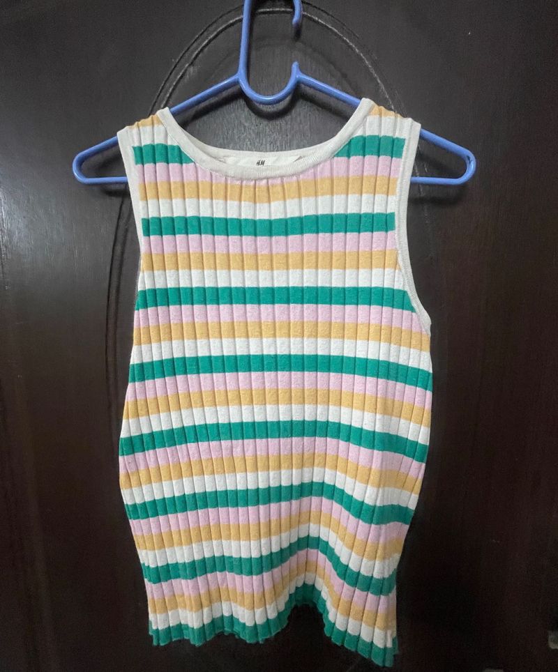 Striped Knit Tank Top