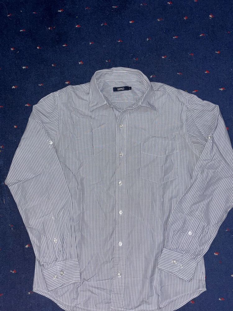 Men's Striped Button-Down Shirt