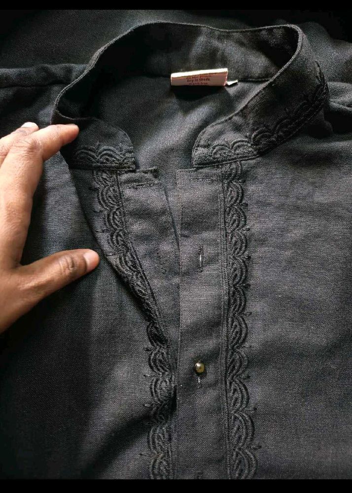 Men's🖤 Black Kurta