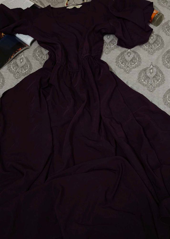 Elegant Plum Ethnic Gown