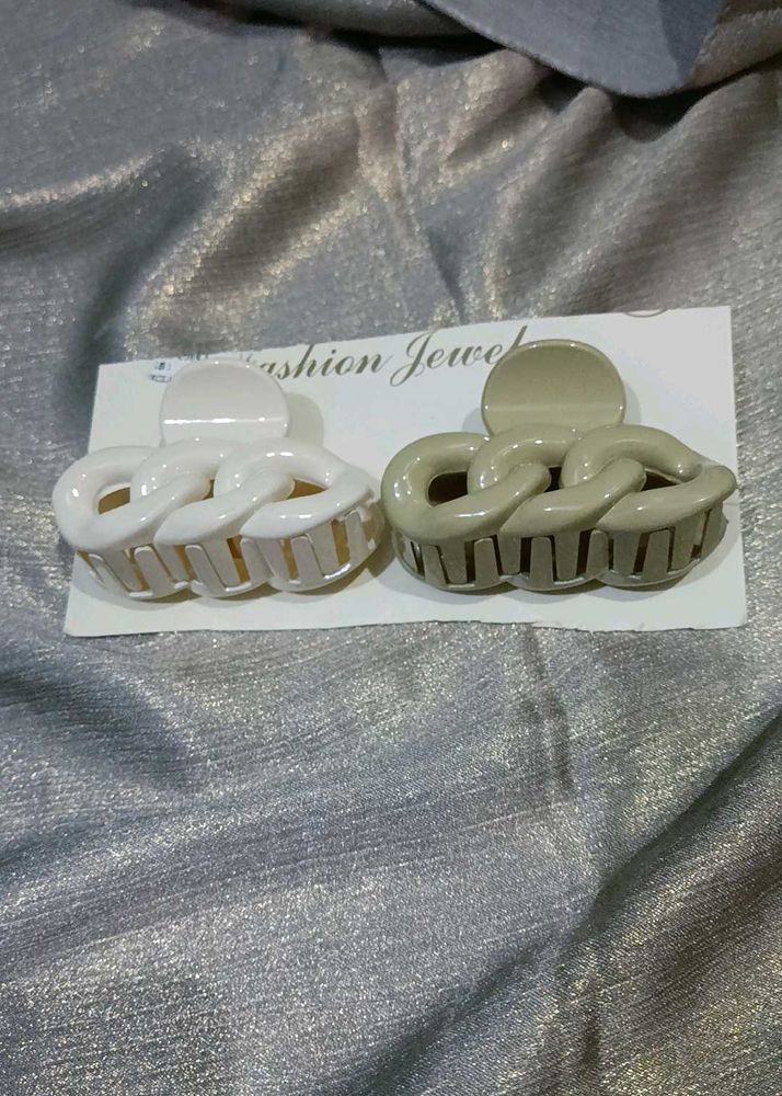 Chain Link Hair Claws - Set of 2