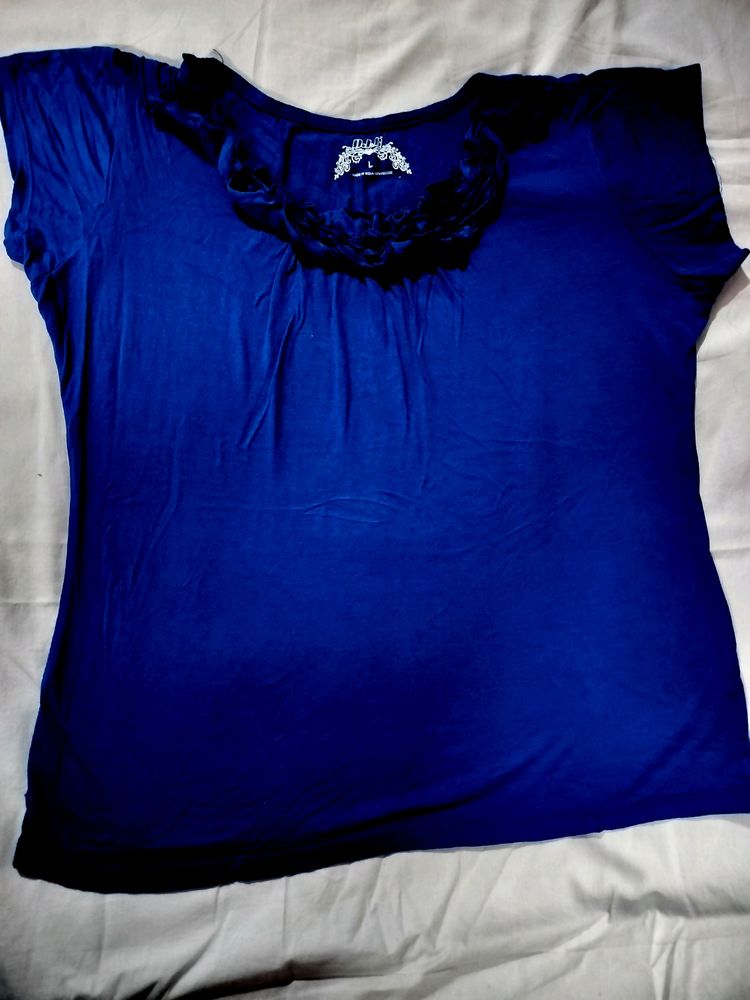 Royal Blue Casual Top At Price 200/-