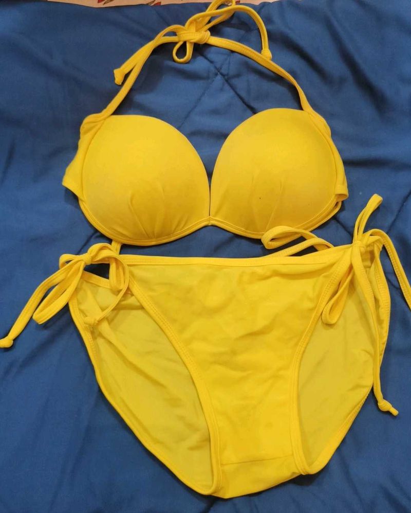 Bright Yellow Bikini Set