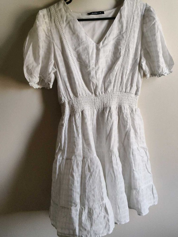 White Tiered Summer Dress