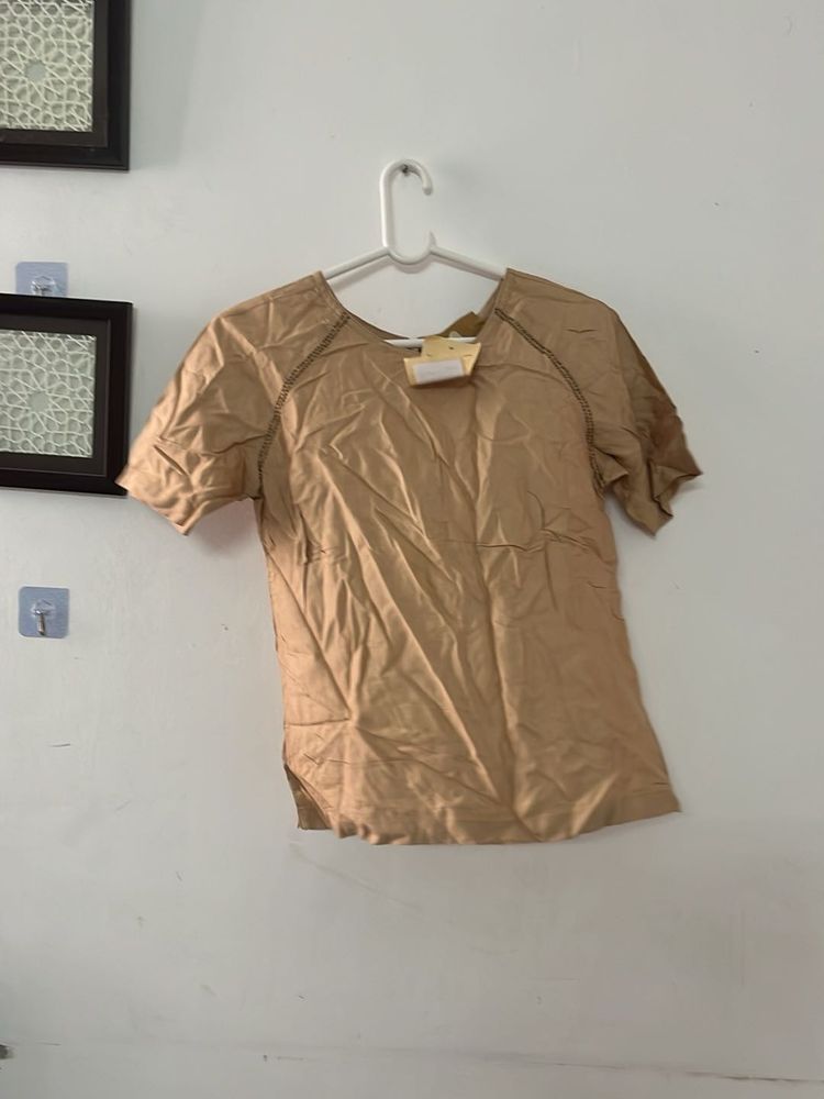 Casual Tan T-Shirt perfect for college and office