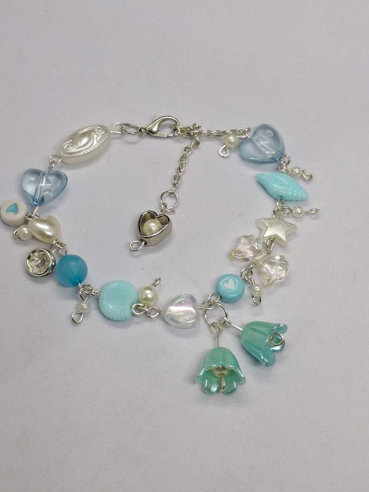 Charming Blue Beaded Bracelet