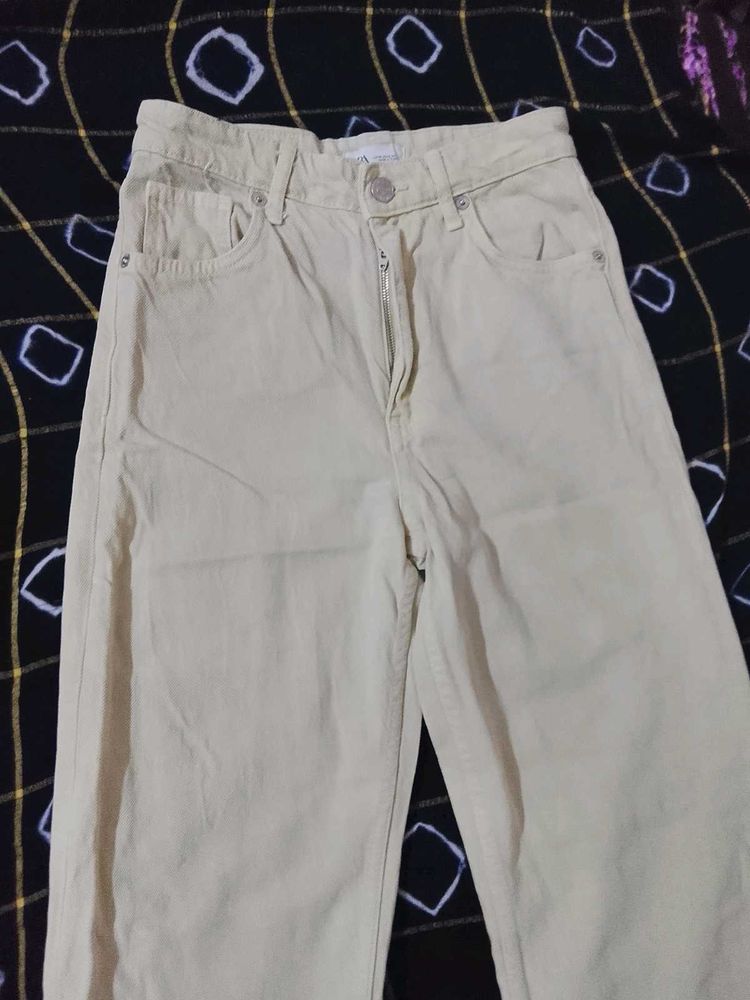 lime green wide Leg Jeans