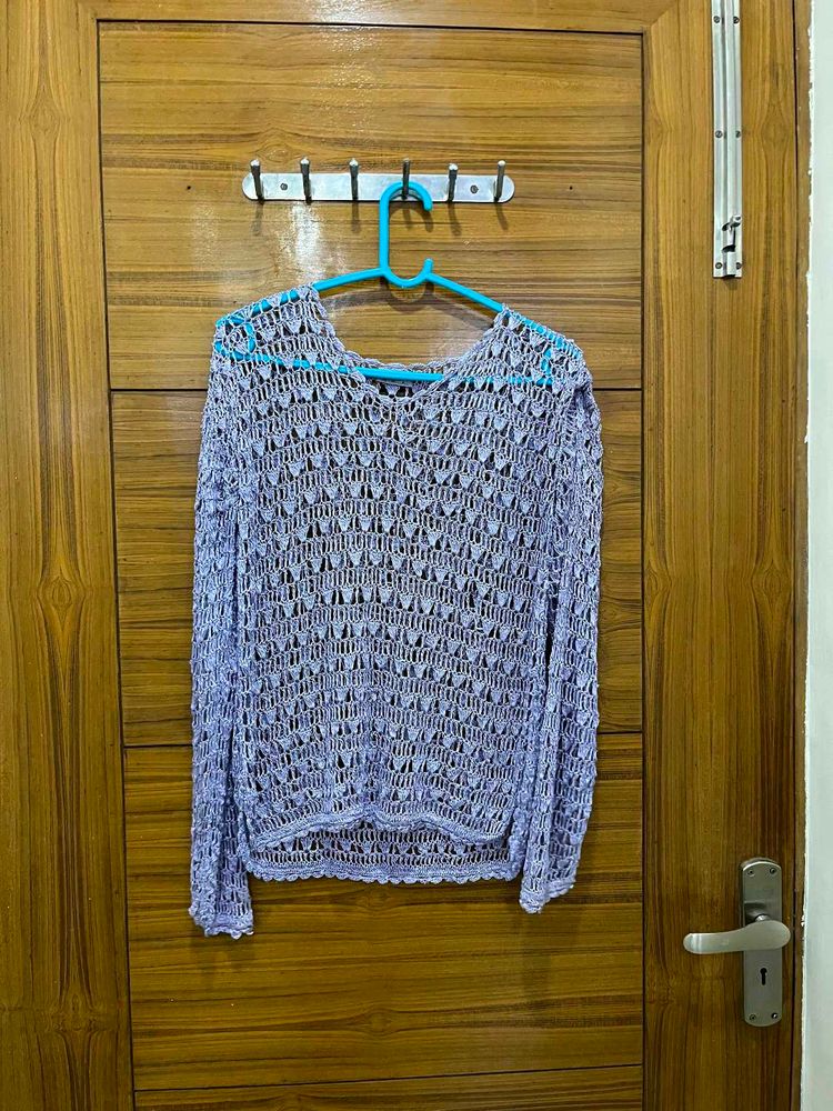 Sheer Crochet Knit Top