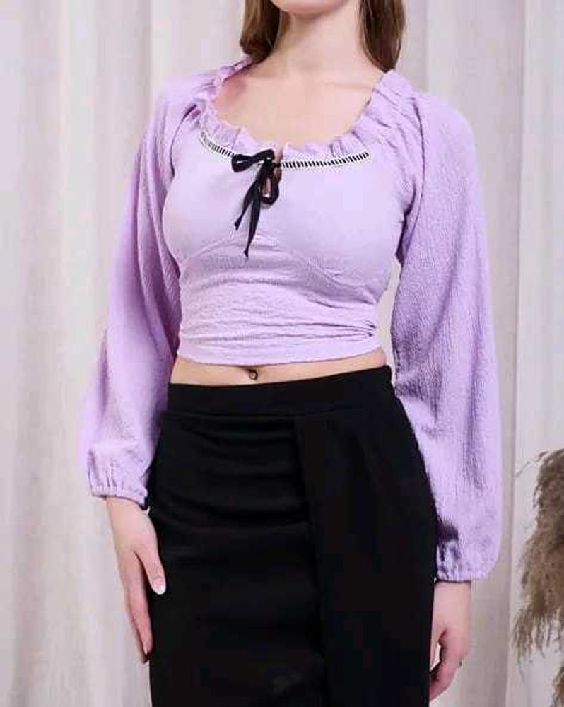 Shein Off Shoulder Back Bow Tie-Up Cut-Out Ruffled