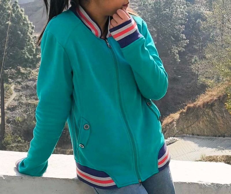 Sea Green Good Quality Unisex Jacket🐸