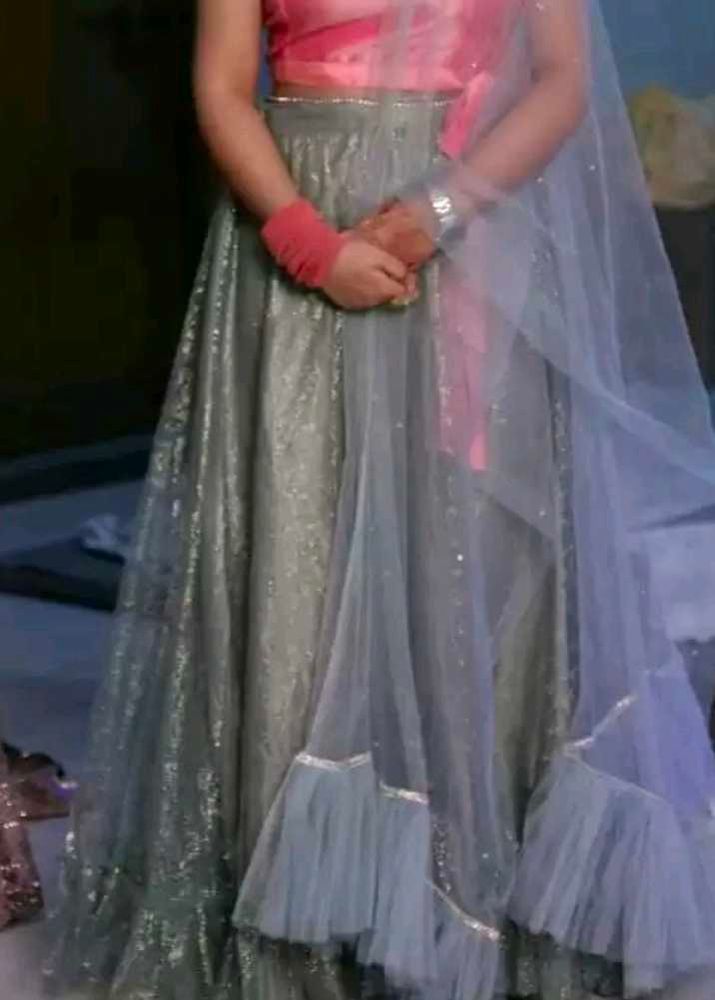 price reduced - Elegant Pink &amp; Green Girls lehenga