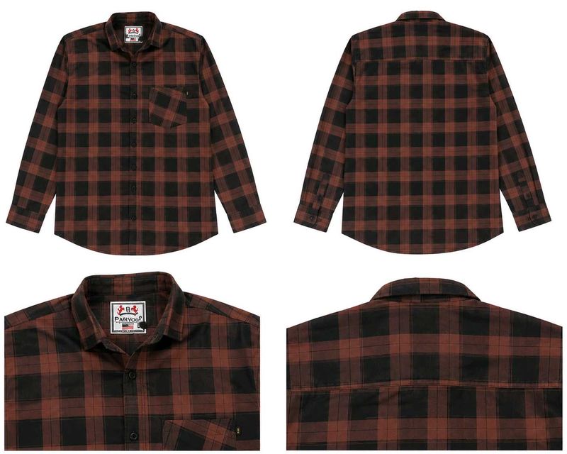 Men's Brown &amp; Black Checked Casual Shirt | Full Sl