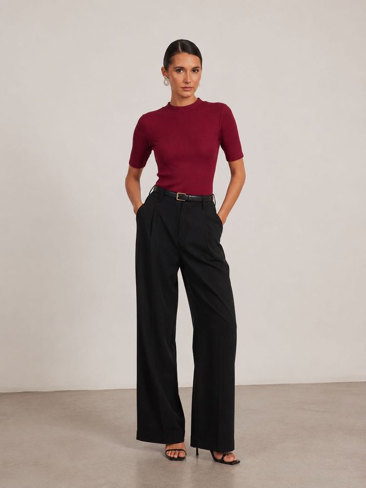 Maroon Casual Top