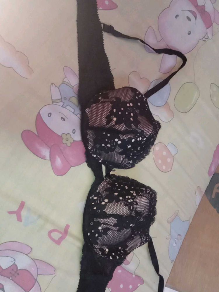 Black Lace Padded Bra