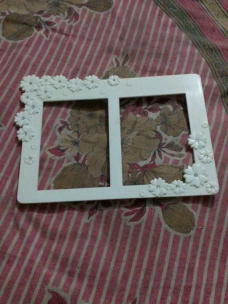 White Double Photo Frame