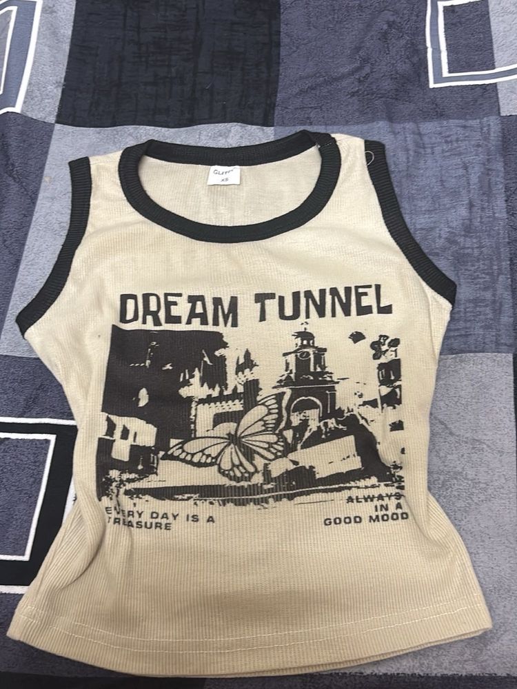 y2k Dream Tunnel Graphic Tank Top