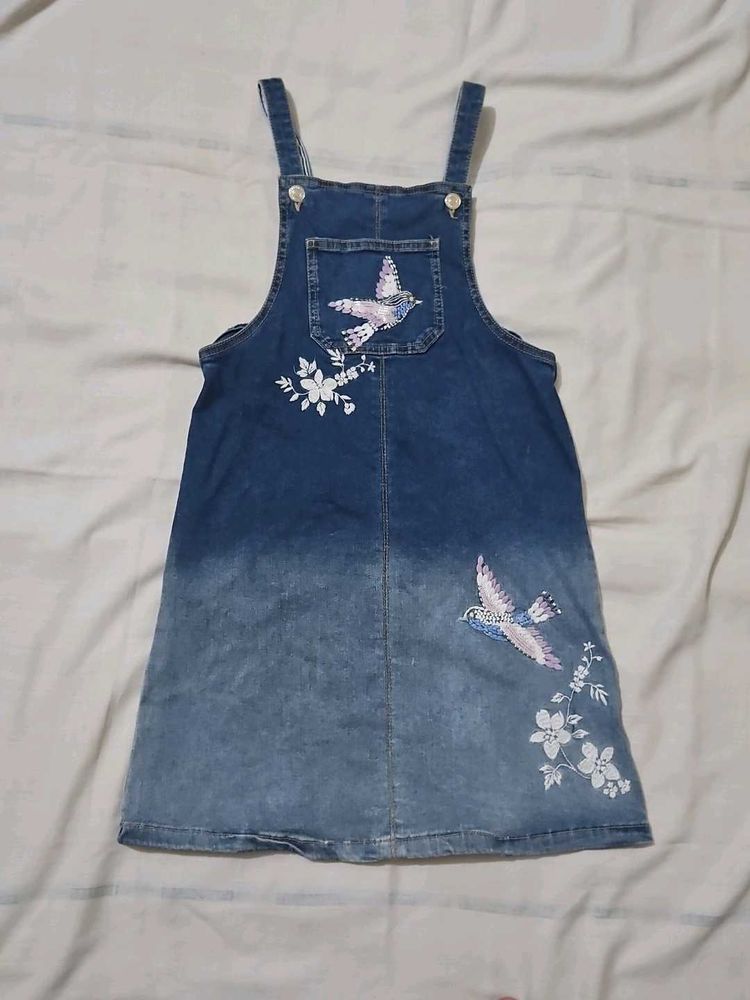 Cute Denim Overall Dress