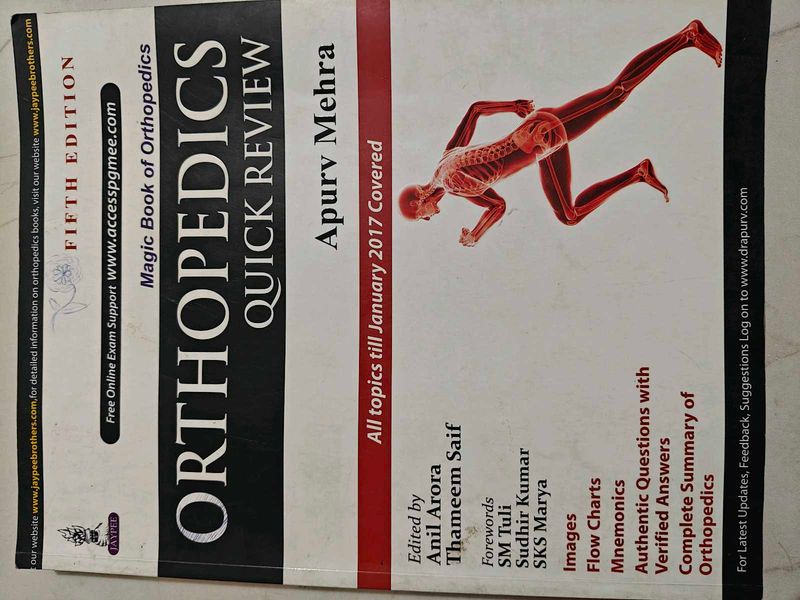 Orthopedics Quick Review Book
