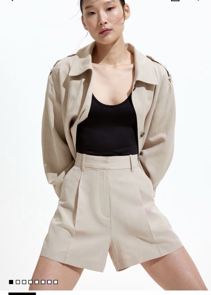 H&amp;M Tailored Beige Shorts