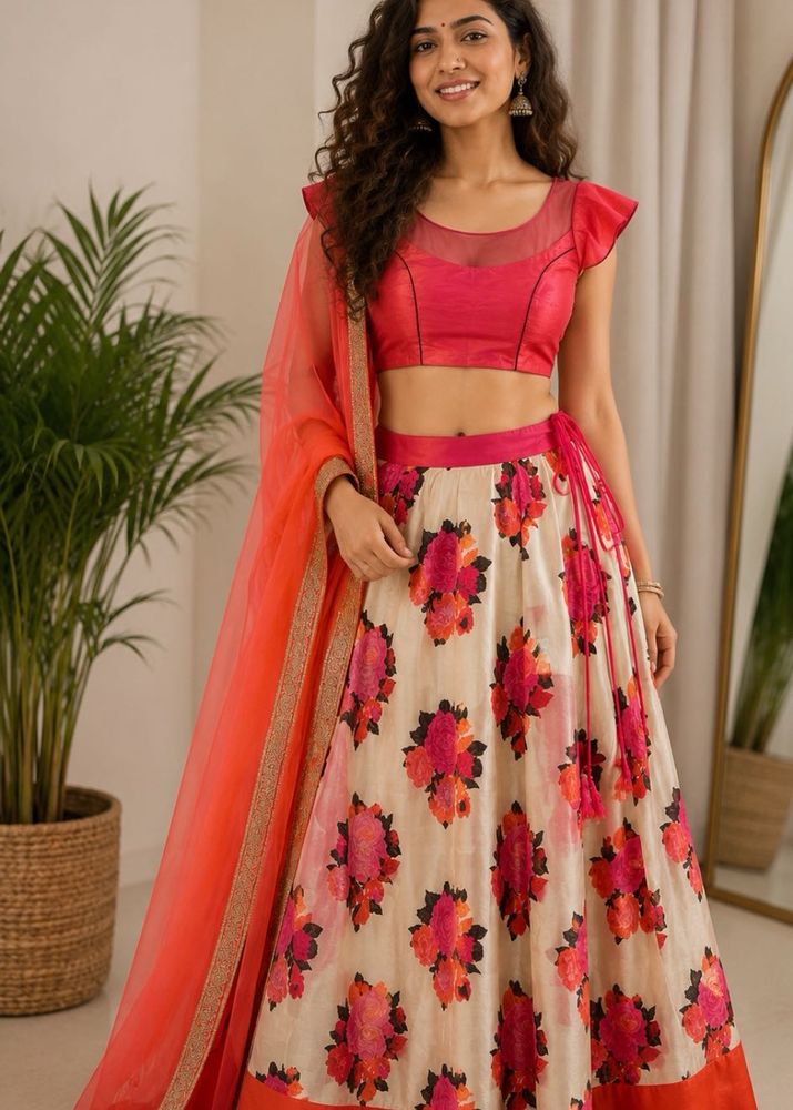 Beautiful Floral Lehenga Choli Set