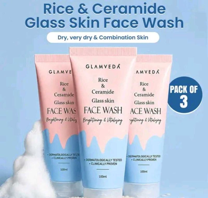 Brand New Glamveda Facewash Pack Of 3