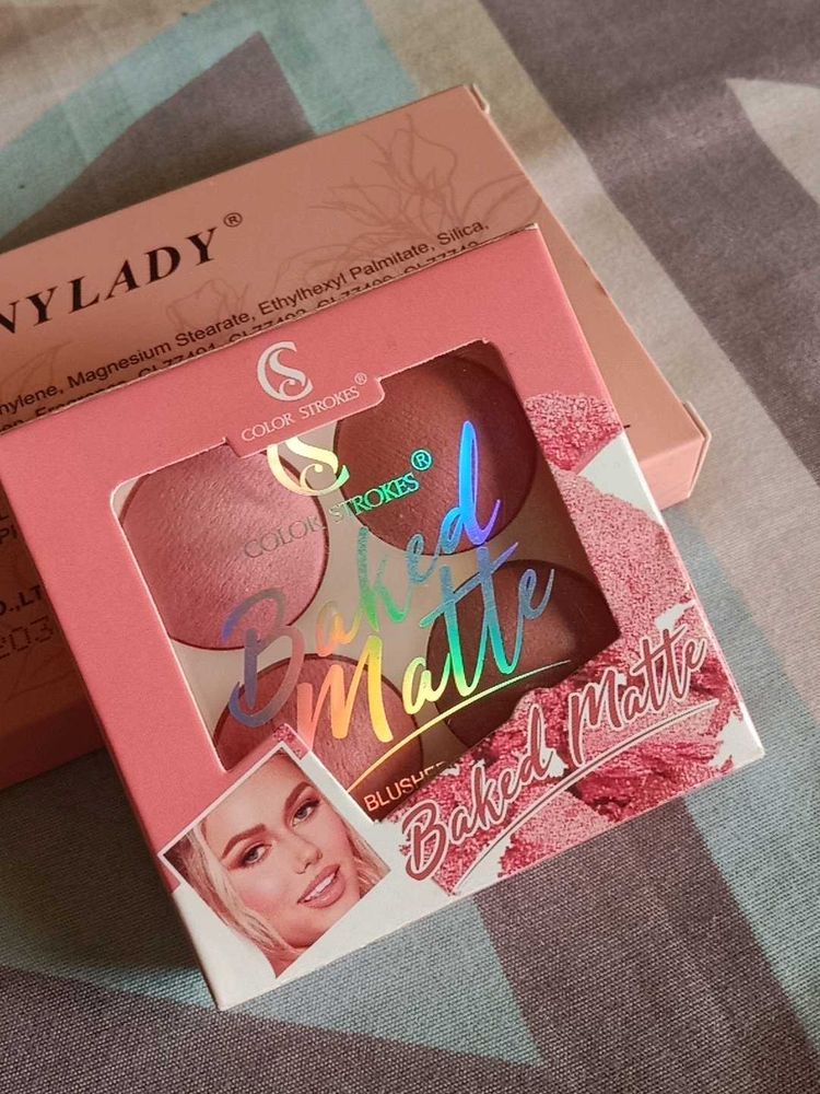 Color Strokes Baked Matte Blush Palette