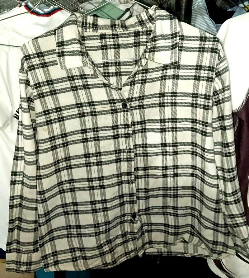 Plaid Button-Up Shirt