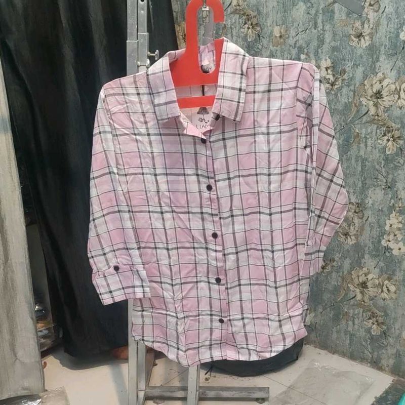 Pink Plaid Shirt