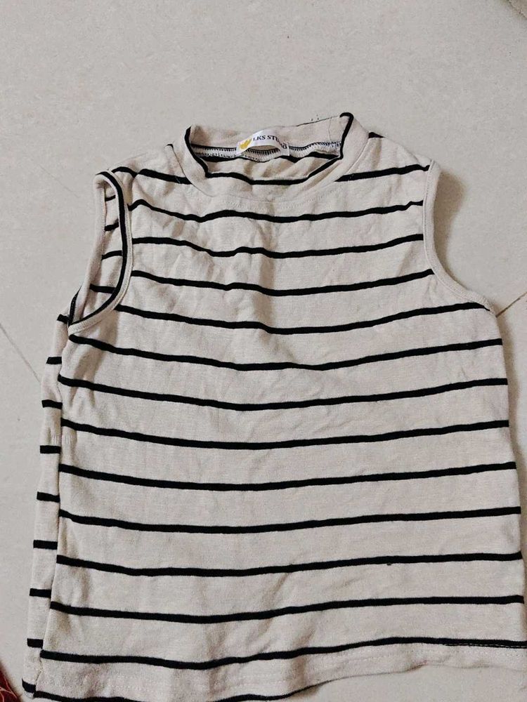 Striped Sleeveless Top