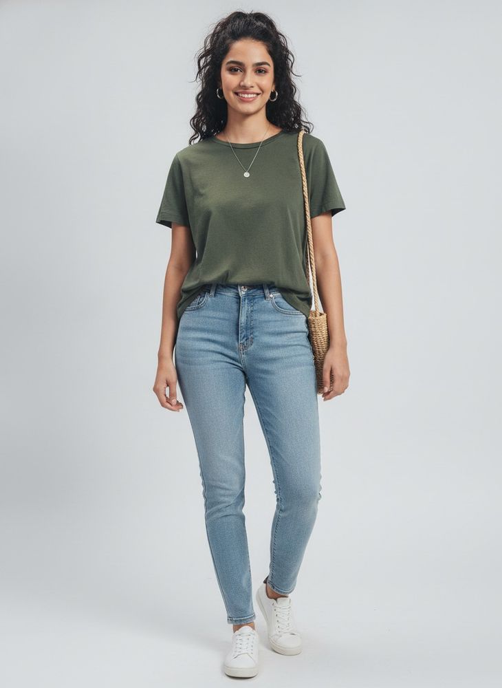 Olive Green Basic T-Shirt