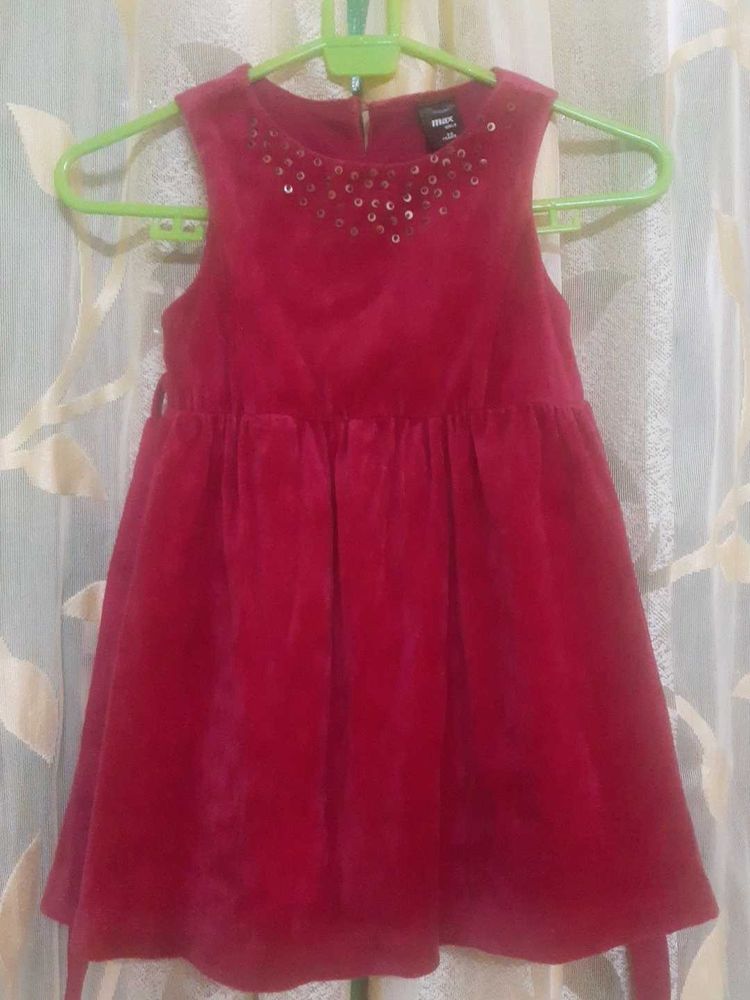 Cute Red velvet Dress
