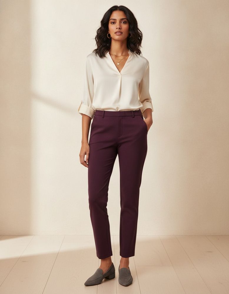 "Ankle Length Stretchable Trouser Pant"😍