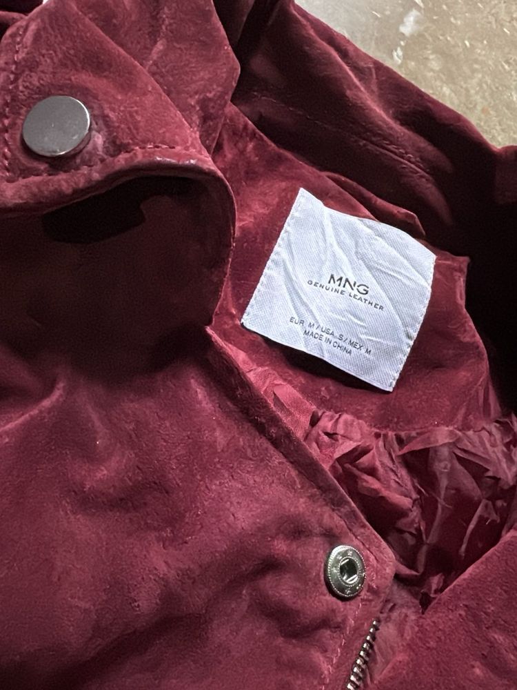 Burgundy Suede Moto Jacket