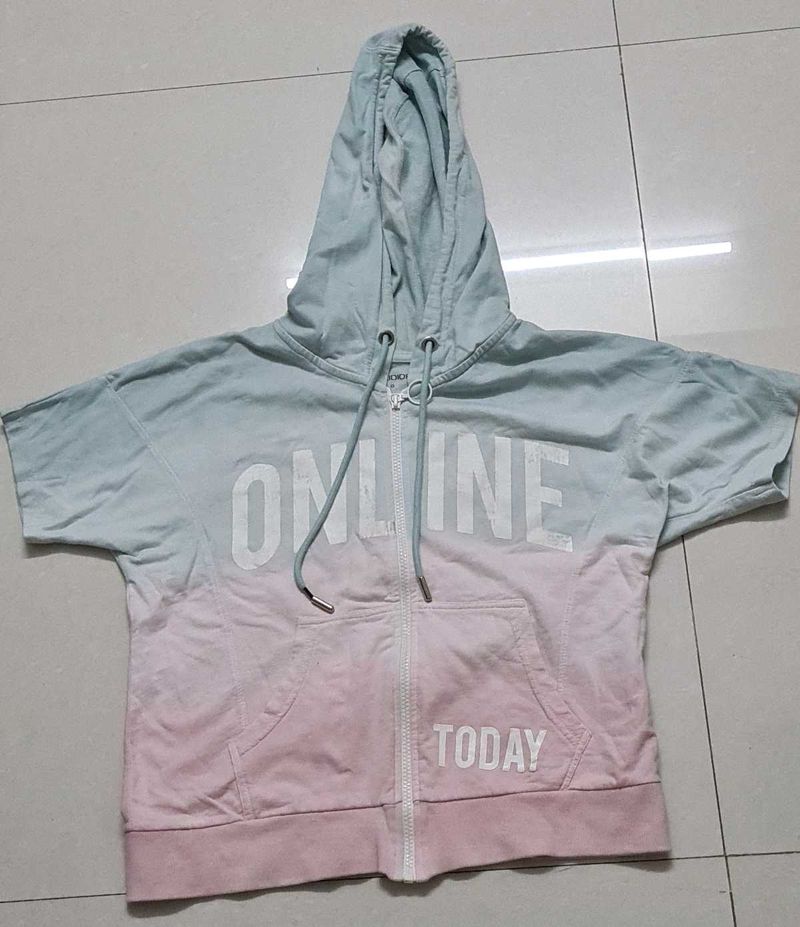 Ombre Zip-Up Hoodie