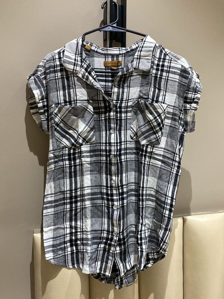 Black and White Checkered Shirt