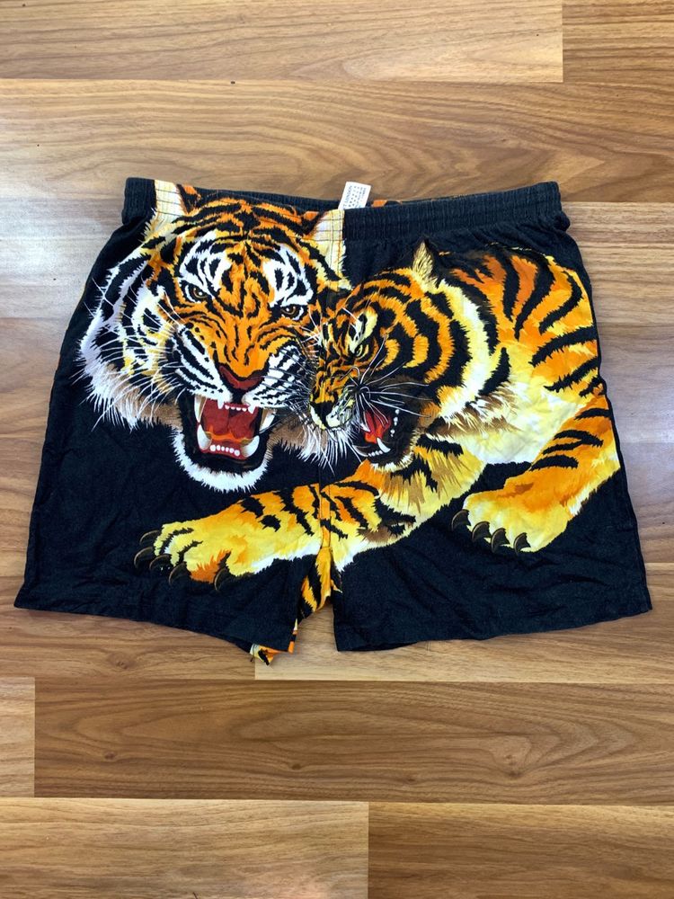 y2k tiger print shorts