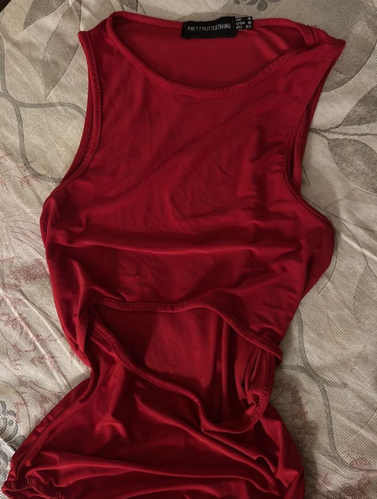 Red Overlay Bodysuit