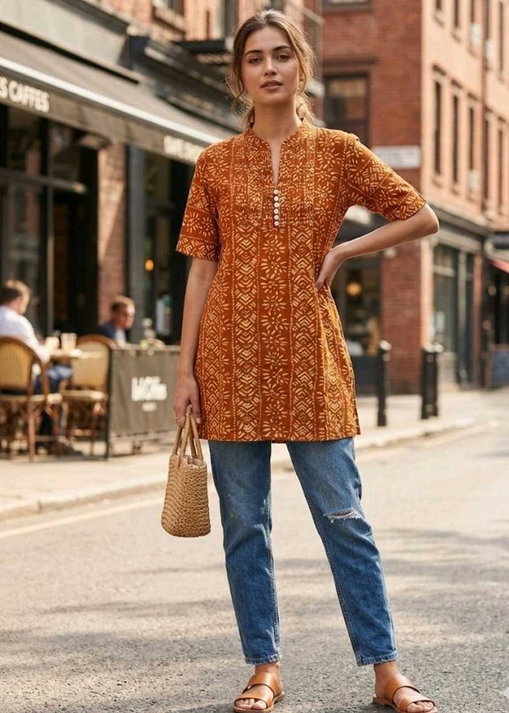 Boho Print Cotton Kurta