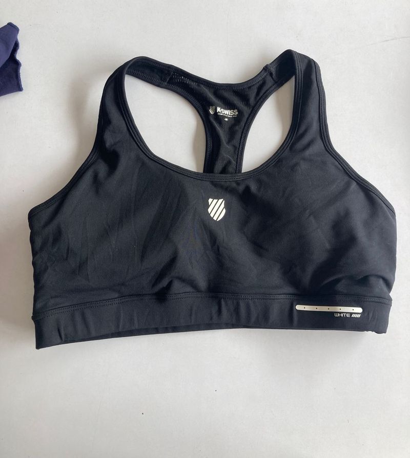 K-Swiss Black Sports Bra