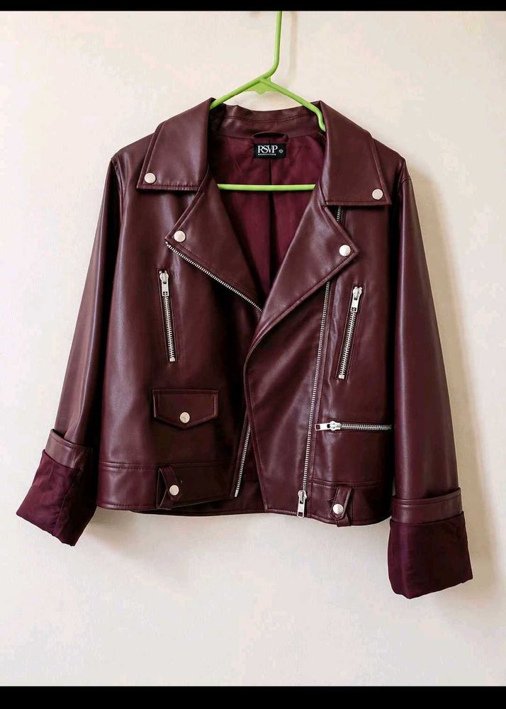 Faux Leather Soft Jacket