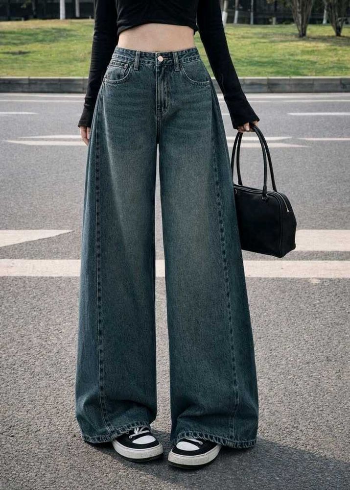 New Wide Leg Denim Jeans